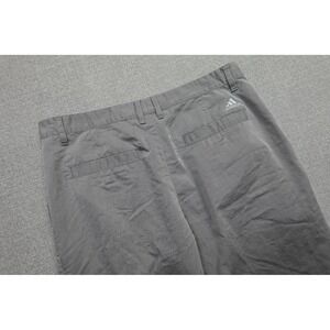 Adidas Golf Pants Mens 34x32 Gray Regular Fit Herringbone Straight Microfiber